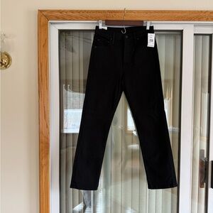 NWT MOTHER Women’s Black “Tomcat” Ankle Length Straight Leg Jeans